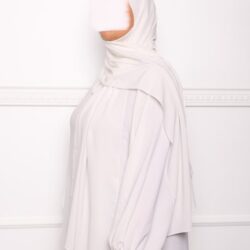 HIJAB CAGOULE INTÉGRÉ À ENFILER Hijab cagoule à enfiler pour femme pas cher mon hijab pas cher blanc